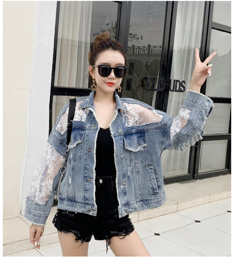 Embroidery Patchwork  Denim Jacket