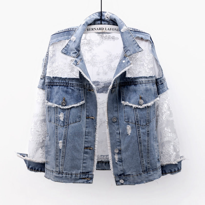 Embroidery Patchwork  Denim Jacket