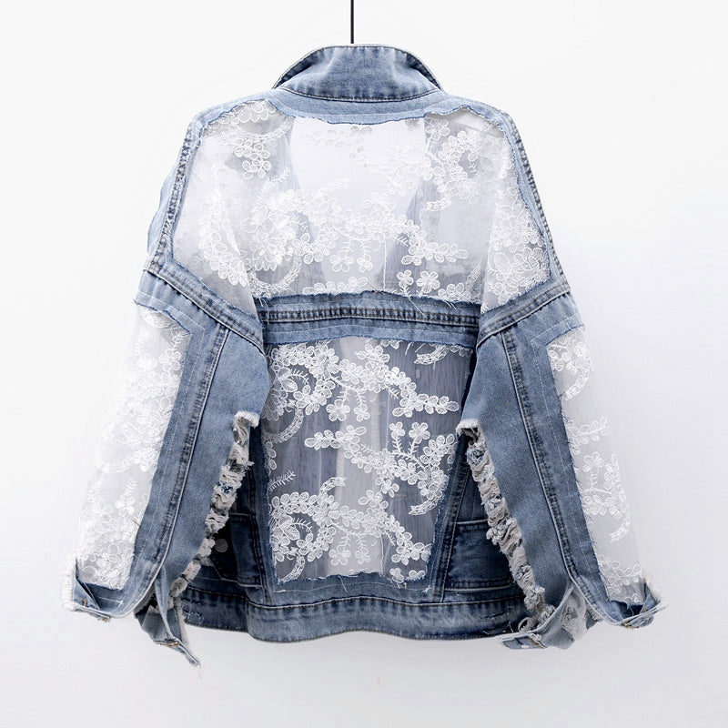 Embroidery Patchwork  Denim Jacket