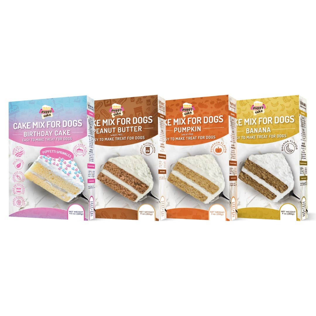 Puppy Cake LLC - Puppy Cake - Dog Birthday Cake Mixes with Icing: Birthday Cake with Pupfetti Sprinkles