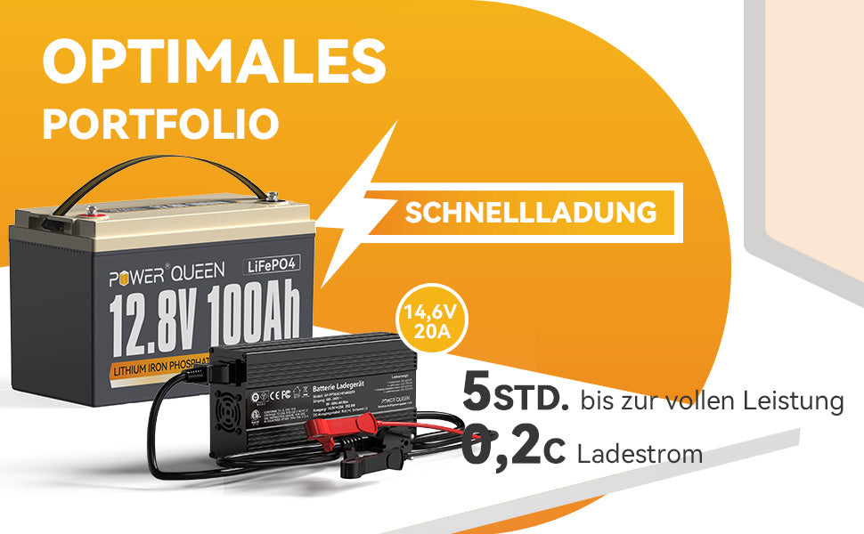 Batterieladegerät für LifePO4 Batterien mit 10A Ladestrom 14,6V automatisch