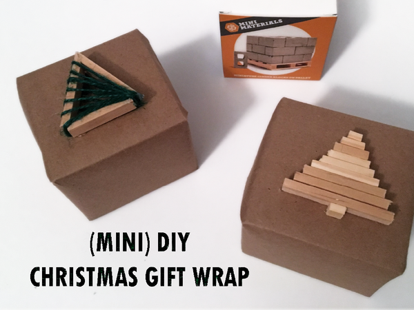 mini materials 25 mini diys of christmas miniature 2x4 lumber gift wrap