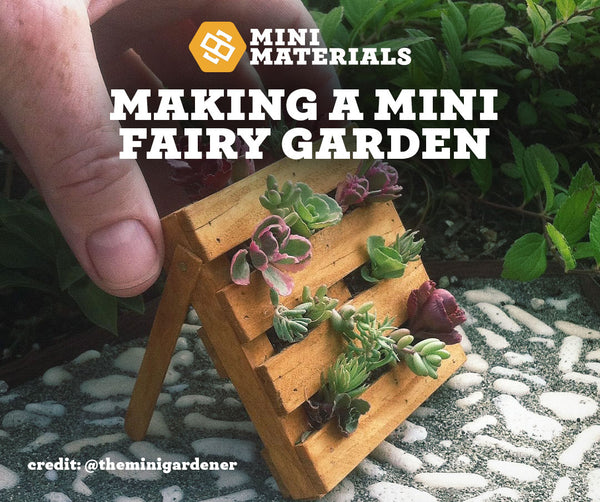 Mini fairy garden pallet plants