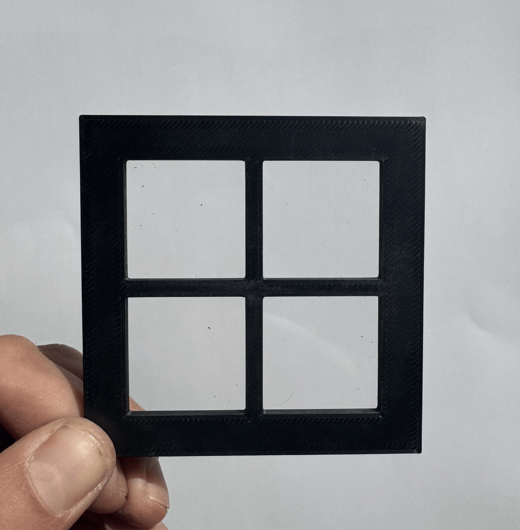 Four Pane Window Black (Max Dimensions 3" x 3")