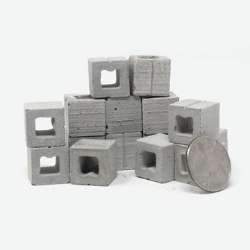 Miniature Concrete Blocks Made of Cement Premium Quality 1/12 Scale,  Perfect for Diorama Supplies, Unique Gifts for Men, Desk Toy 