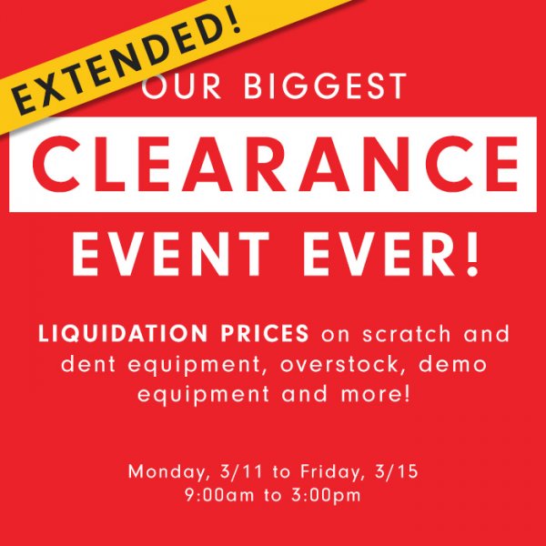 Clearance Event - EXTENDED