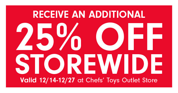 Outlet Store Promo - 25 percent off