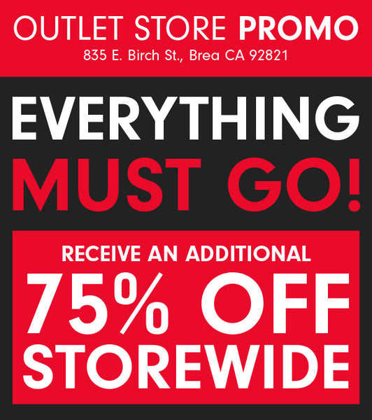 Outlet Promo - 75 percent off