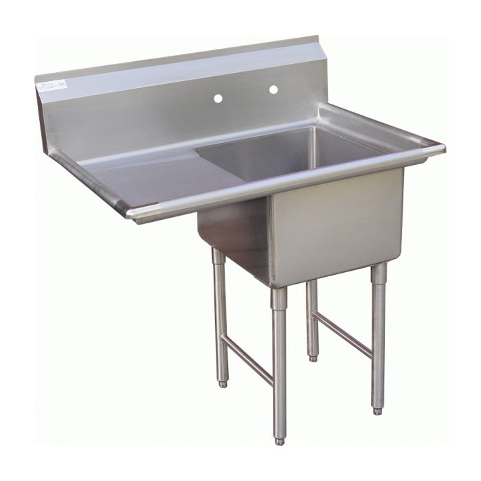 GSW SEE18181L Stainless Steel Single Compartment Sink w/ Left Drain Board, 39-1/8