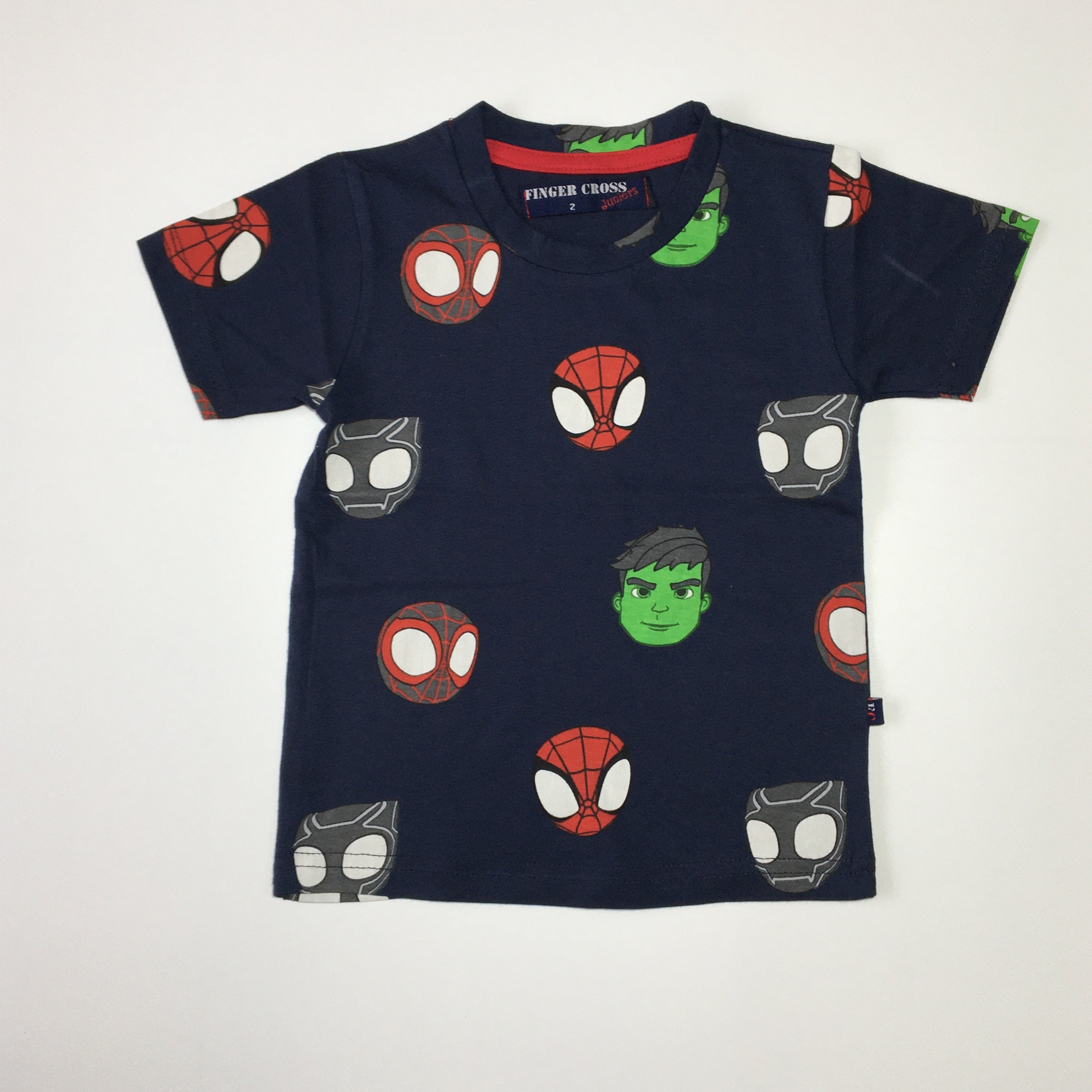 BOYS T SHIRT SPIDERMAN PRINT -NAVY BLUE