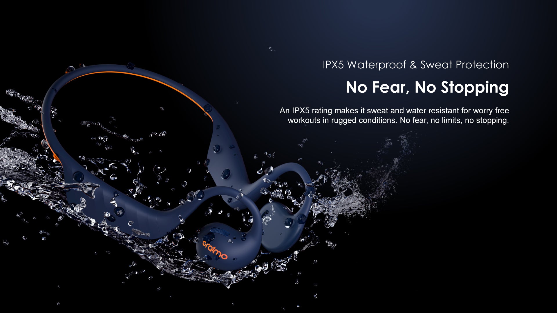 oraimo OpenPods 40Hr Long Playtime IPX5 4-mic Noise Reduction Open-ear True  Wireless Earphones