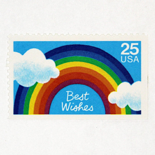 Five 22c Best Wishes Stamp | Unused US Postage Stamps | Pack of 5 stamps |  Four Leaf Clover | St. Patrick's Day | Stamps for Mailing