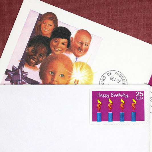 Five 22c Best Wishes Stamp Unused US Postage Stamps Pack of 5