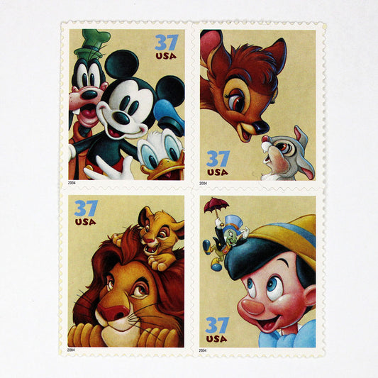 42c Disney Imagination Stamps .. Unused US Postage Stamps .. Block
