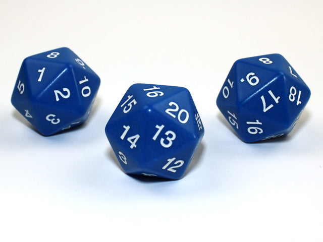 Countdown D20 30mm 20-Sided Dice (Available in Five Colors)