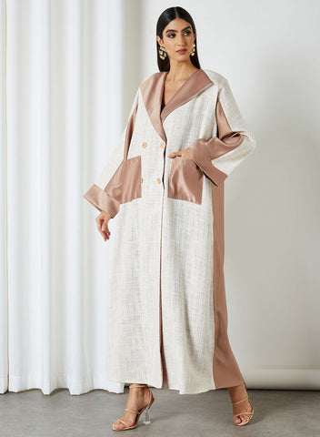 Coat Style Abaya with Pockets
