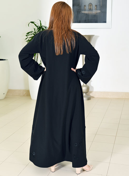 Buy Black Double layered Chiffon Abaya –