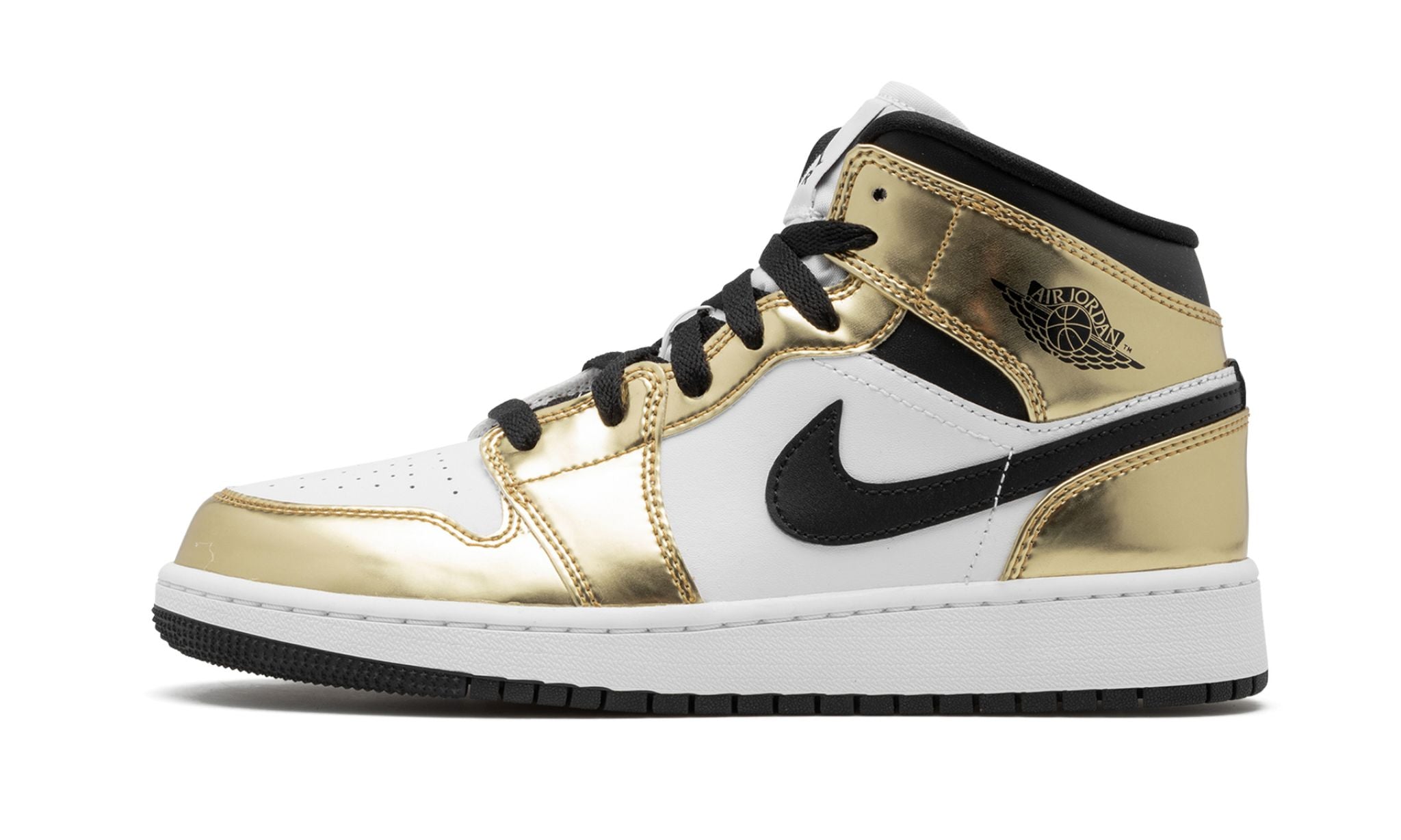 gold jordan mid 1