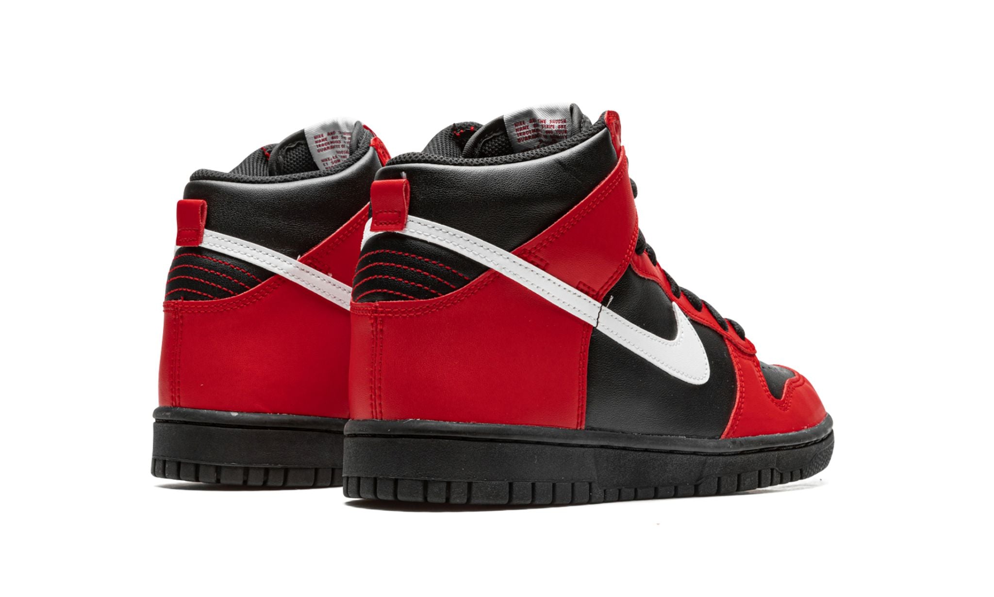 nike sb dunk high black red