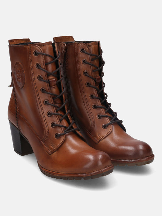 Cathy Evo Cognac Ankle Boots