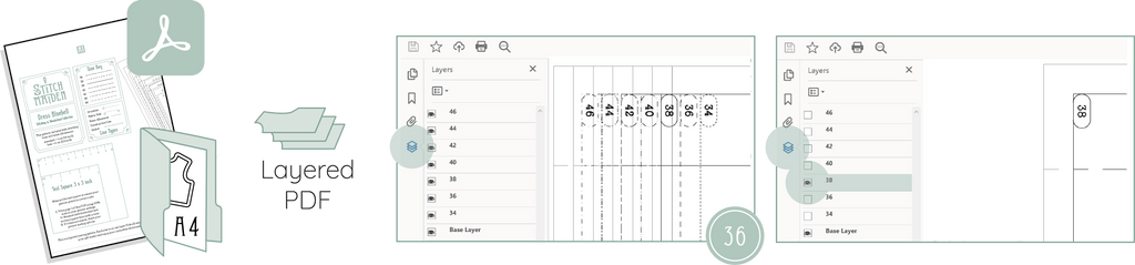 How to use PDF Sewing Patterns - Layered PDF, Choose your Size and Print your Size only