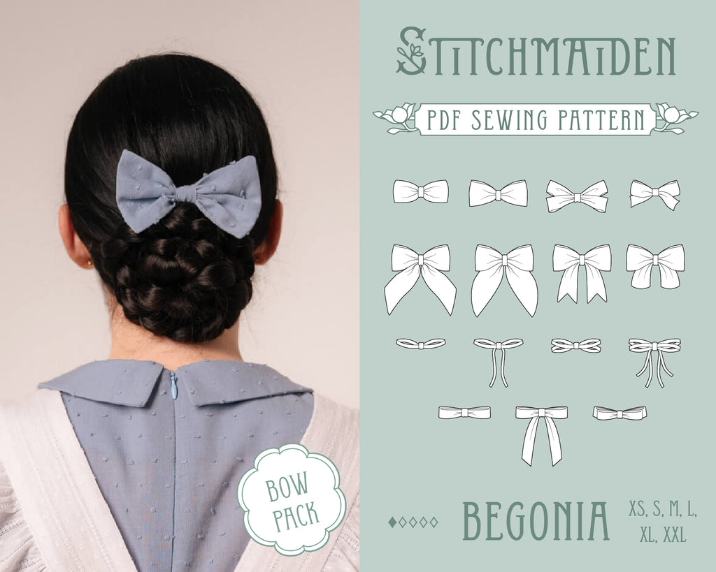 pdf sewing pattern bow pack alice in wonderland bundle cosplay cute 