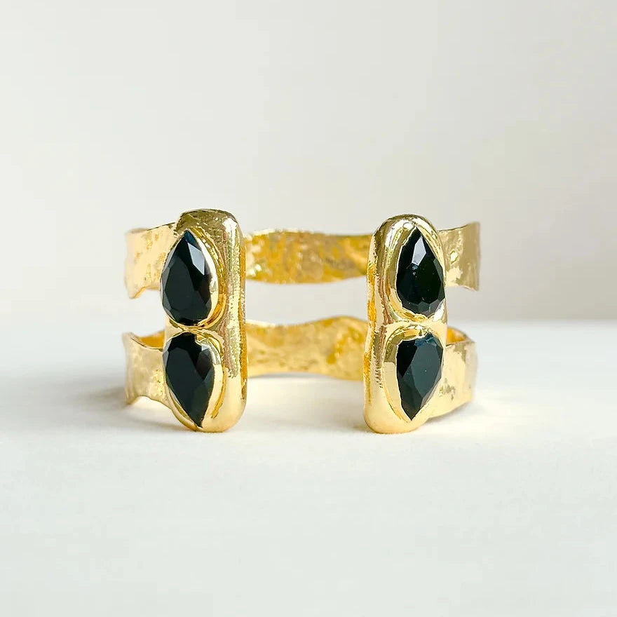 Double Black Onyx Cuff