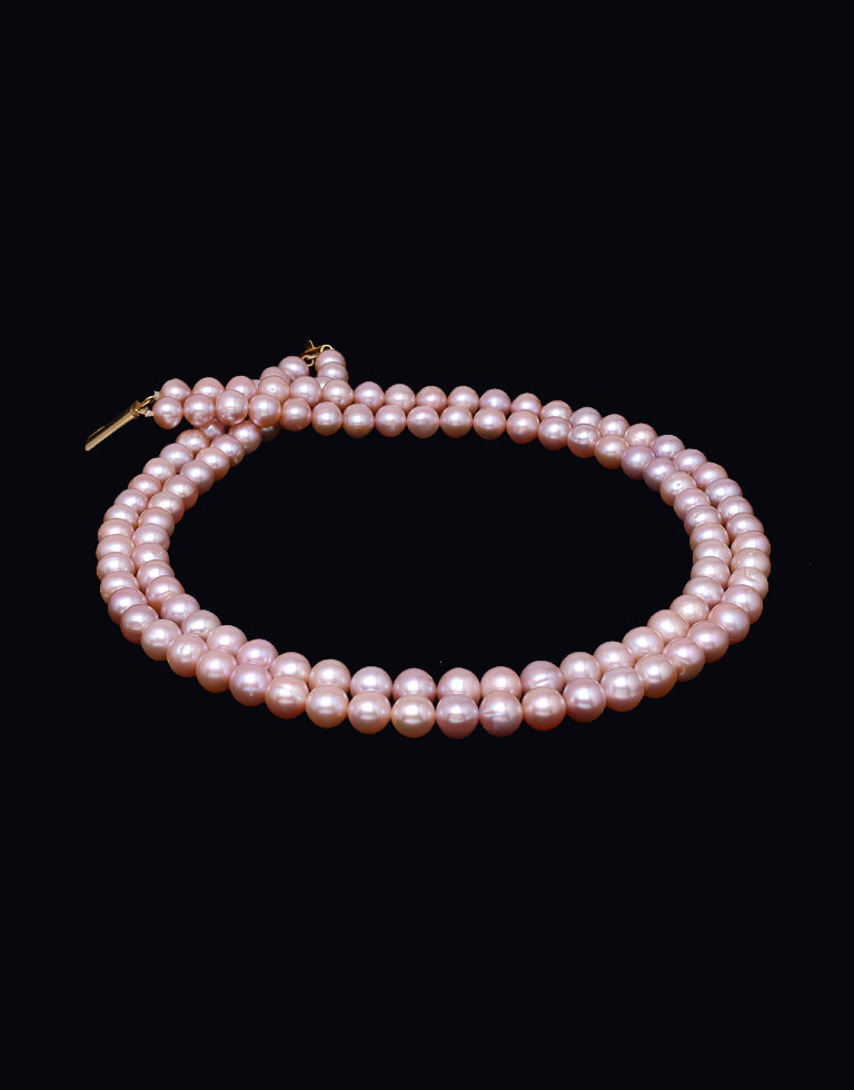 8MM(medium Pearl Size) Lavender Shell Pearls High Luster Pearls Necklace  Jewelry Set at Rs 899/set in Gurgaon