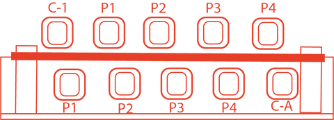 Picture of a 4 way switch laid out. 