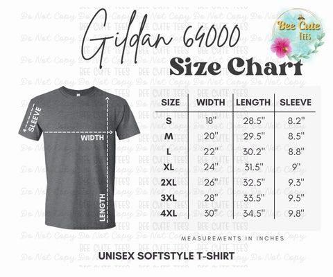 Gildan Size Chart