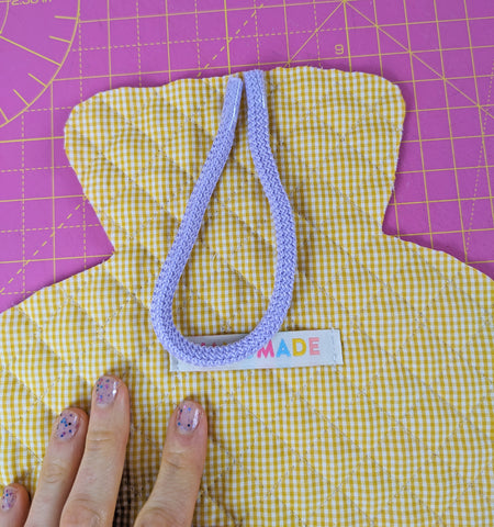 Cord for handmade hot water bottle cover