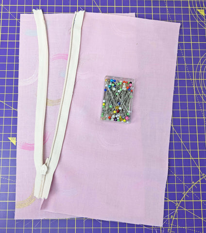 Pin other side zipper invisible sewing tutorial