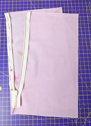 Pin right sides together concealed zipper tutorial