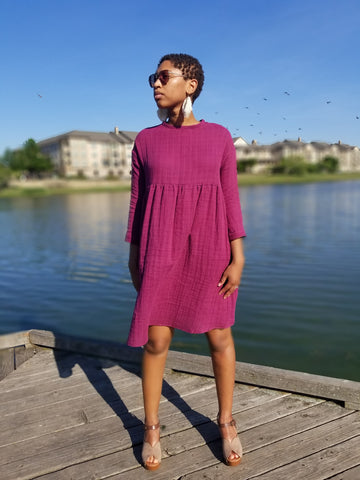 Alexis tester Plum dress sewing pattern