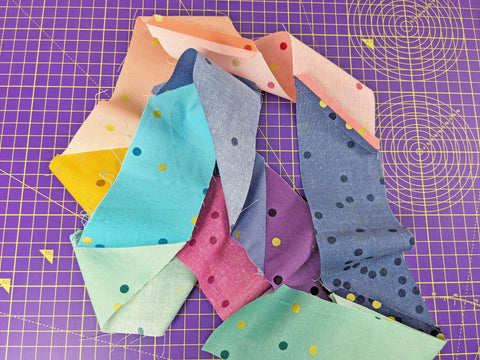 Handmade bias binding for quilt