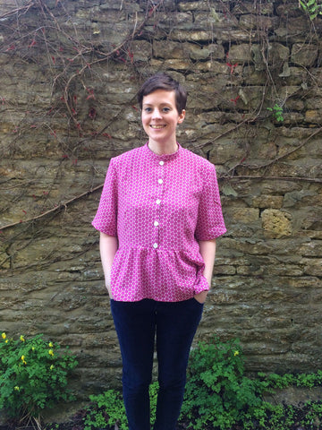 Amelia Honeycomb tester shirt dress sewing pattern