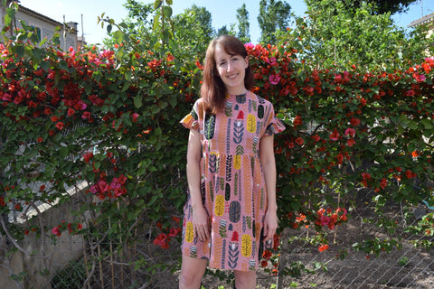 Bàrbara tester Plum dress sewing pattern