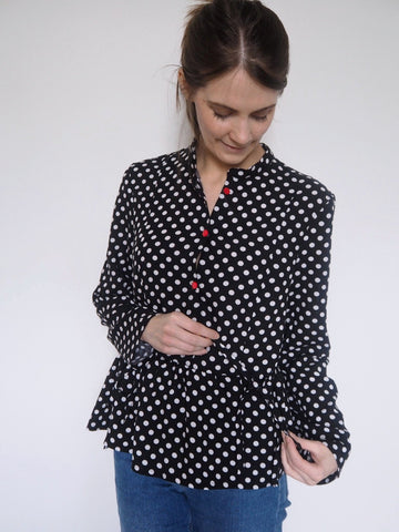 Becs tester Honeycomb shirt dress sewing pattern