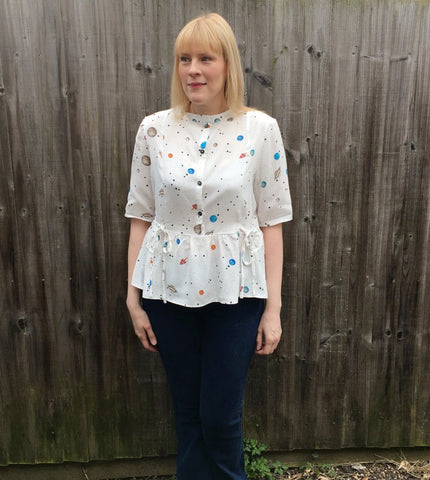 Chantelle tester Honeycomb shirt dress sewing pattern