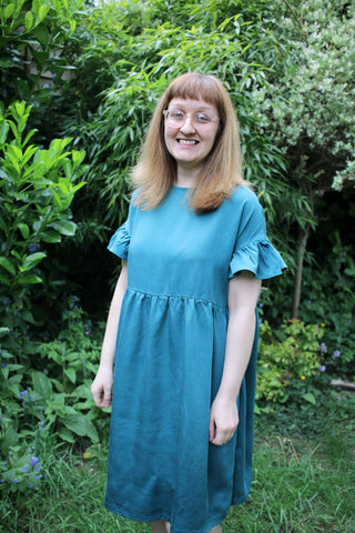 Charlotte tester Plum dress sewing pattern