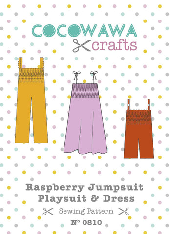 Cover Raspberry dress jumpsuit playsuit shirring sewing pattern