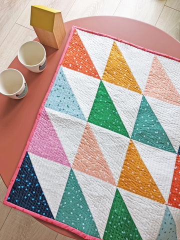 Half-square triangle quilt