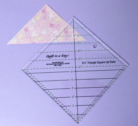 Half square triangle ruler square up block