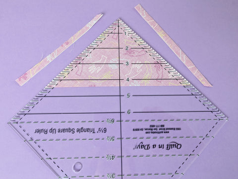 Half square triangle ruler square up block