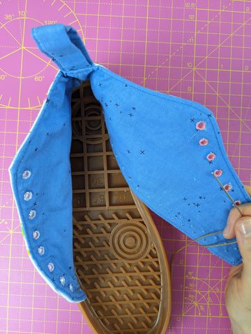 Quilted sneakers handmade