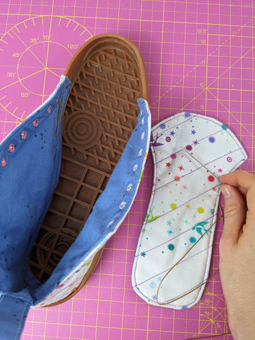 Quilted handmade sneakers