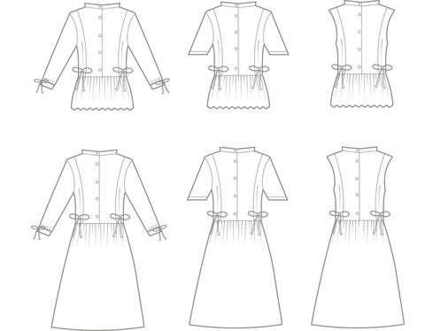 Views Honeycomb shirt dress sewing pattern easy