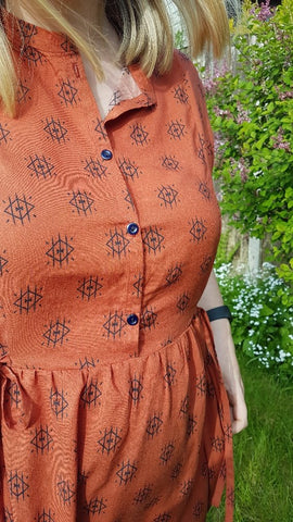 Laura tester Honeycomb shirt dress sewing pattern