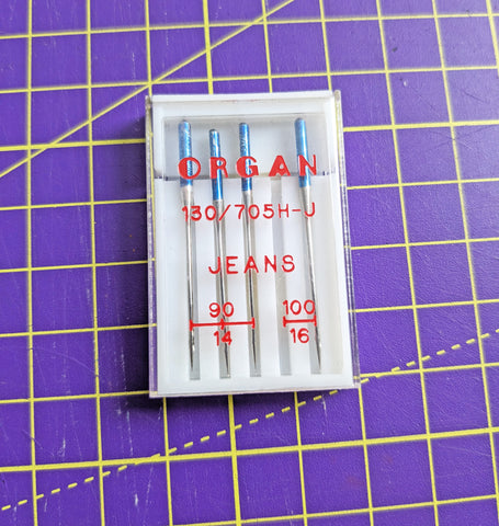 Jeans needles sewing with heavy fabrics