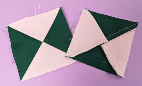 Quarter square triangle quilting